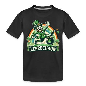 Leprechaun à temps partiel de la Saint-Patrick - T-shirt bio Premium Enfant - noir - Devant