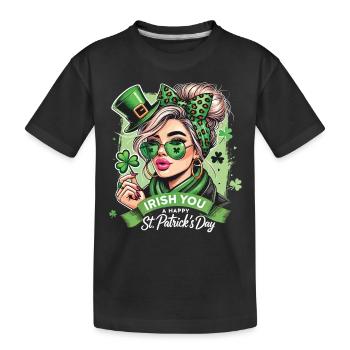 Irish You St. Patrick's Day Stilvoll Feiern - Kinder Premium Bio T-Shirt - Schwarz - Vorne
