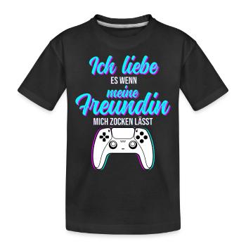 Jeux de la Saint-Valentin - T-shirt bio Premium Enfant - noir - Devant