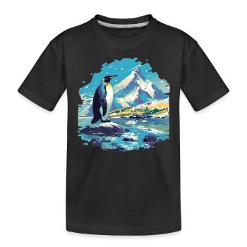 Penguins Penguin - Kids' Premium Organic T-Shirt - black - Front