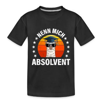 Abiturienten NENN MICH ABSOLVENT Lustiges - Kinder Premium Bio T-Shirt - Schwarz - Vorne