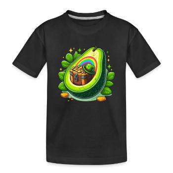 Avocado St. Patrick's Day - Kids' Premium Organic T-Shirt - black - Front