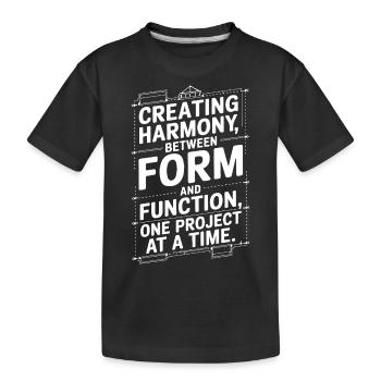 Créer une harmonie entre la forme et la fonction, un pr - T-shirt bio Premium Enfant - noir - Devant