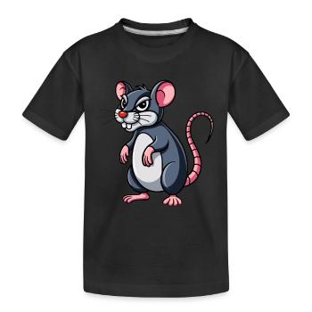 Rat - Kids' Premium Organic T-Shirt - black - Front