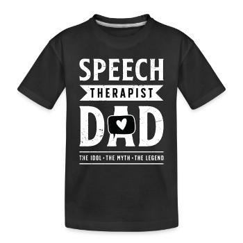 Orthophoniste Papa L’idole Le physiothérapeute - T-shirt bio Premium Enfant - noir - Devant