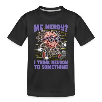 Professeur STEM Moi Nerdy Je pense Neuron Éducateur STEM - T-shirt bio Premium Enfant - noir - Devant
