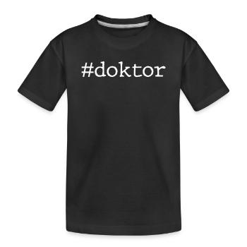 Doktorarbeit DOKTOR Doktorand Lustiges Doktor - Kinder Premium Bio T-Shirt - Schwarz - Vorne