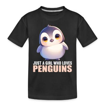 Pingouins Pingouin - T-shirt bio Premium Enfant - noir - Devant