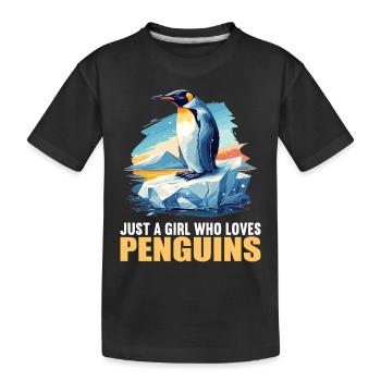 Pingouins Pingouin - T-shirt bio Premium Enfant - noir - Devant