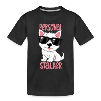 Personal Stalker – Westie avec style - T-shirt bio Premium Enfant - noir - Devant