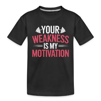 Gewichtheber -coach -krafttrainer Powerlifting - Kinder Premium Bio T-Shirt - Schwarz - Vorne