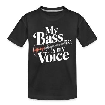 Bass Gitarrist Musiker Gear Funk Rock Jazz - Kinder Premium Bio T-Shirt - Schwarz - Vorne