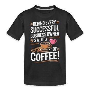 Hinter jedem erfolgreichen Unternehmer steckt eine Menge - Kinder Premium Bio T-Shirt - Schwarz - Vorne