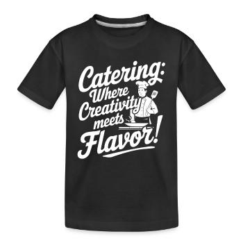 Catering: Wo Kreativität auf Geschmack trifft! - Kinder Premium Bio T-Shirt - Schwarz - Vorne