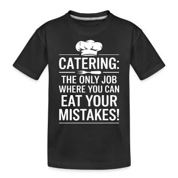Restauration : Le seul métier où l’on peut manger sa brume - T-shirt bio Premium Enfant - noir - Devant