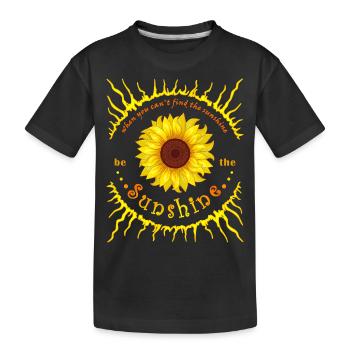 Soleil Soleil Tournesol - T-shirt bio Premium Enfant - noir - Devant