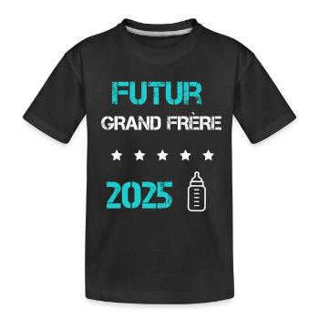 Zukunft Big Brother 2025 Flasche Ankündigung Schwangerschaft - Kinder Premium Bio T-Shirt - Schwarz - Vorne