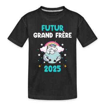 Future Big Brother 2025 Unicorn Pregnancy Announcement - Kids' Premium Organic T-Shirt - black - Front