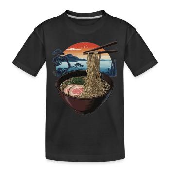 Japanese Ramen Art - Kids' Premium Organic T-Shirt - black - Front
