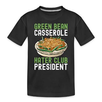 Grüne Bohnen Auflauf - Kinder Premium Bio T-Shirt - Schwarz - Vorne