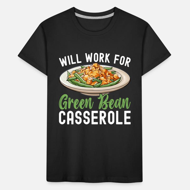 Casserole de haricots verts T-shirt bio Premium Enfant