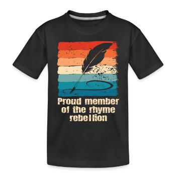 Poetry Slam Rhyme Rebellion Slam Poetry - Kids' Premium Organic T-Shirt - black - Front