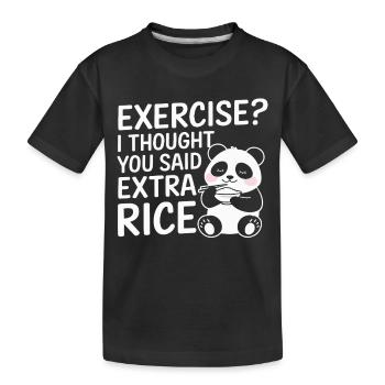 Panda Bear a dit Riz supplémentaire - T-shirt bio Premium Enfant - noir - Devant
