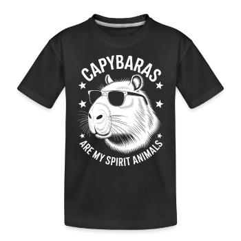 Capybara disant drôle de cadeau Capybara - T-shirt bio Premium Enfant - noir - Devant