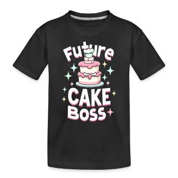 Junior Baking Kandidat Junger Koch Backen - Kinder Premium Bio T-Shirt - Schwarz - Vorne