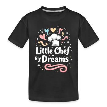 Junior Baking Kandidat Junger Koch Backen - Kinder Premium Bio T-Shirt - Schwarz - Vorne