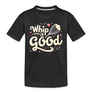 Junior Baking Kandidat Junger Koch Backen - Kinder Premium Bio T-Shirt - Schwarz - Vorne