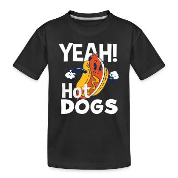 Hot-dogs pour les amateurs de hot-dogs - T-shirt bio Premium Enfant - noir - Devant