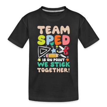 Equipe SPED Cohésion de l’éducation spécialisée - T-shirt bio Premium Enfant - noir - Devant
