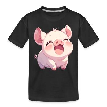 Cochon Cochon - T-shirt bio Premium Enfant - noir - Devant