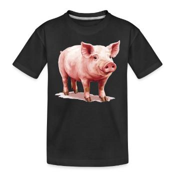 Cochon Cochon - T-shirt bio Premium Enfant - noir - Devant