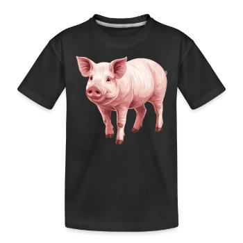 Cochon Cochon - T-shirt bio Premium Enfant - noir - Devant