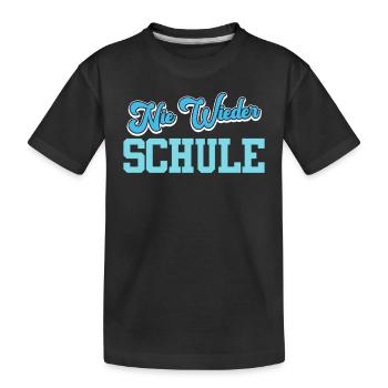 Abiturient NIE WIEDER SCHULE Abi Geschafft - Kinder Premium Bio T-Shirt - Schwarz - Vorne