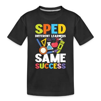 Éducation spéciale Différents apprenants de la même - T-shirt bio Premium Enfant - noir - Devant