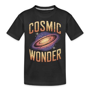 Cosmic Wonder Galaxy - Kids' Premium Organic T-Shirt - black - Front