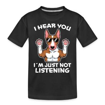 Bull Terrier Dire Drôle Bull Terrier Cadeau - T-shirt bio Premium Enfant - noir - Devant