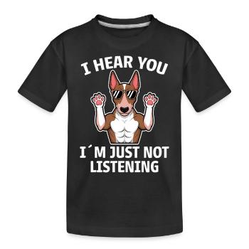 Bull Terrier Dire Drôle Bull Terrier Cadeau - T-shirt bio Premium Enfant - noir - Devant