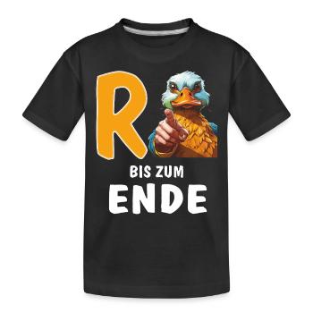 EENDENPENSION TOT HET EINDE - Kinderen premium biologisch T-shirt - zwart - Voor