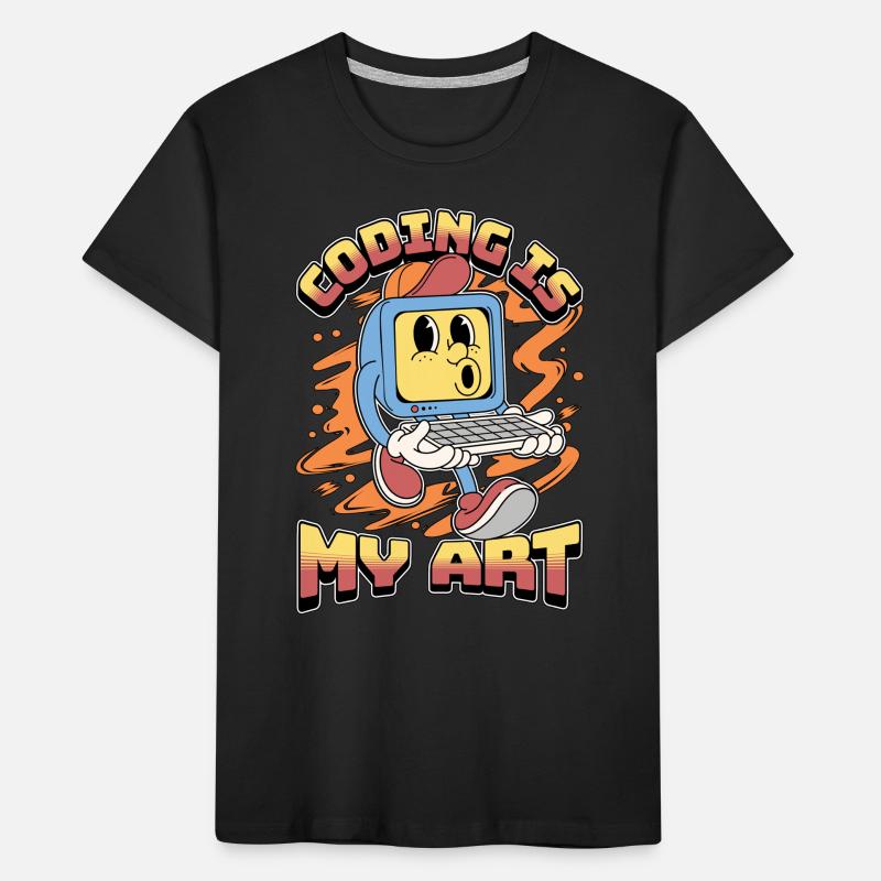 Coder Coding Is My Art Software Engineering Coders Kids' Premium Organic T-Shirt