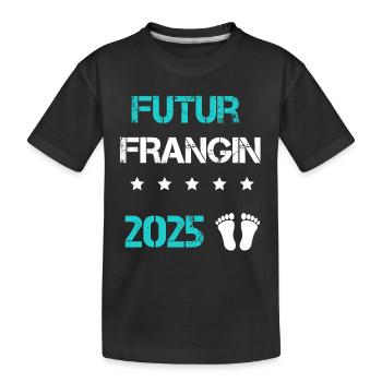 Futur frangin 2025 annonce grossesse - T-shirt bio Premium Enfant - noir - Devant