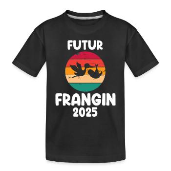Futur vintage frangin 2025 annonce grossesse - T-shirt bio Premium Enfant - noir - Devant