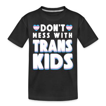 Transgender Trans LGBT Pride - Kids' Premium Organic T-Shirt - black - Front