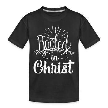 Enraciné dans le Christ - T-shirt bio Premium Enfant - noir - Devant