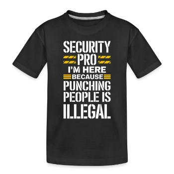 Private Security Professional Bodyguard Vip - Kinder Premium Bio T-Shirt - Schwarz - Vorne