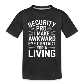 Private Security Professional Bodyguard Vip - Kids' Premium Organic T-Shirt - black - Front