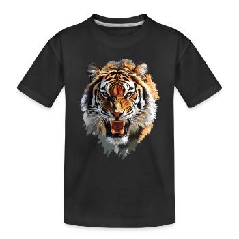 Tiger - Kinder Premium Bio T-Shirt - Schwarz - Vorne